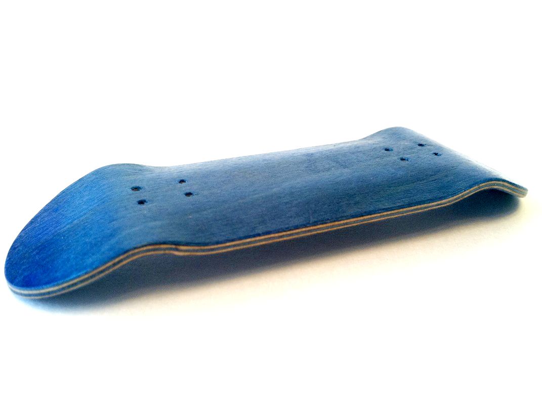 SFB 30mm Blue Complete Wooden Fingerboard White Trucks and Red Wheels 